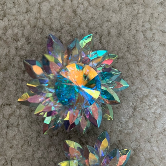 Rhinestone HP! Clip on Earrings aurora borealis - Picture 7 of 7